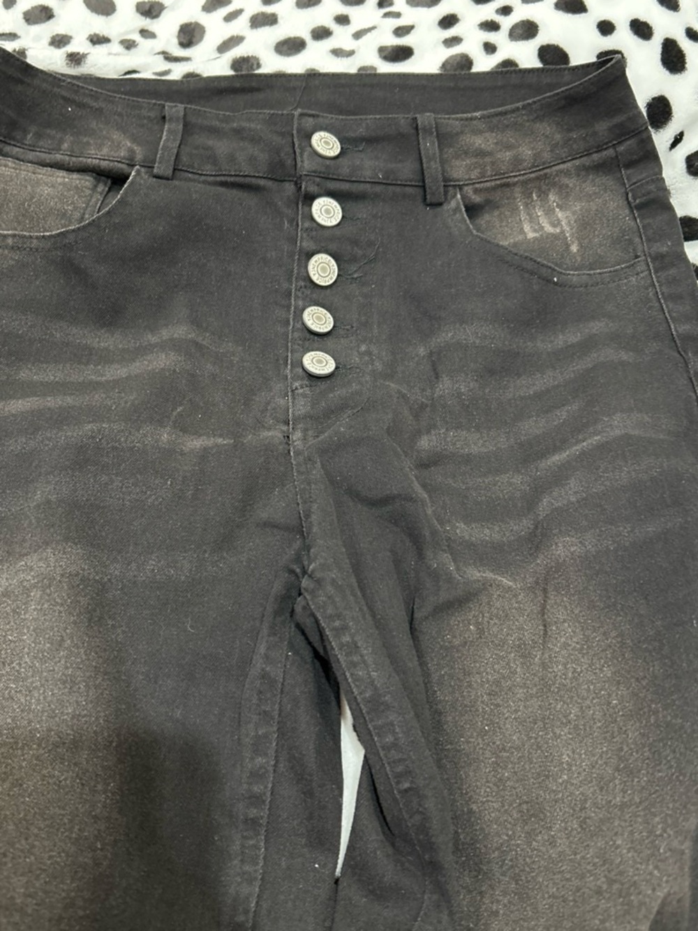 Women’s Black Button-Fly Pants